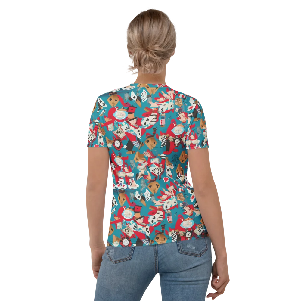 Curiouser Carnival on Women's Crew Neck T-Shirt — Back