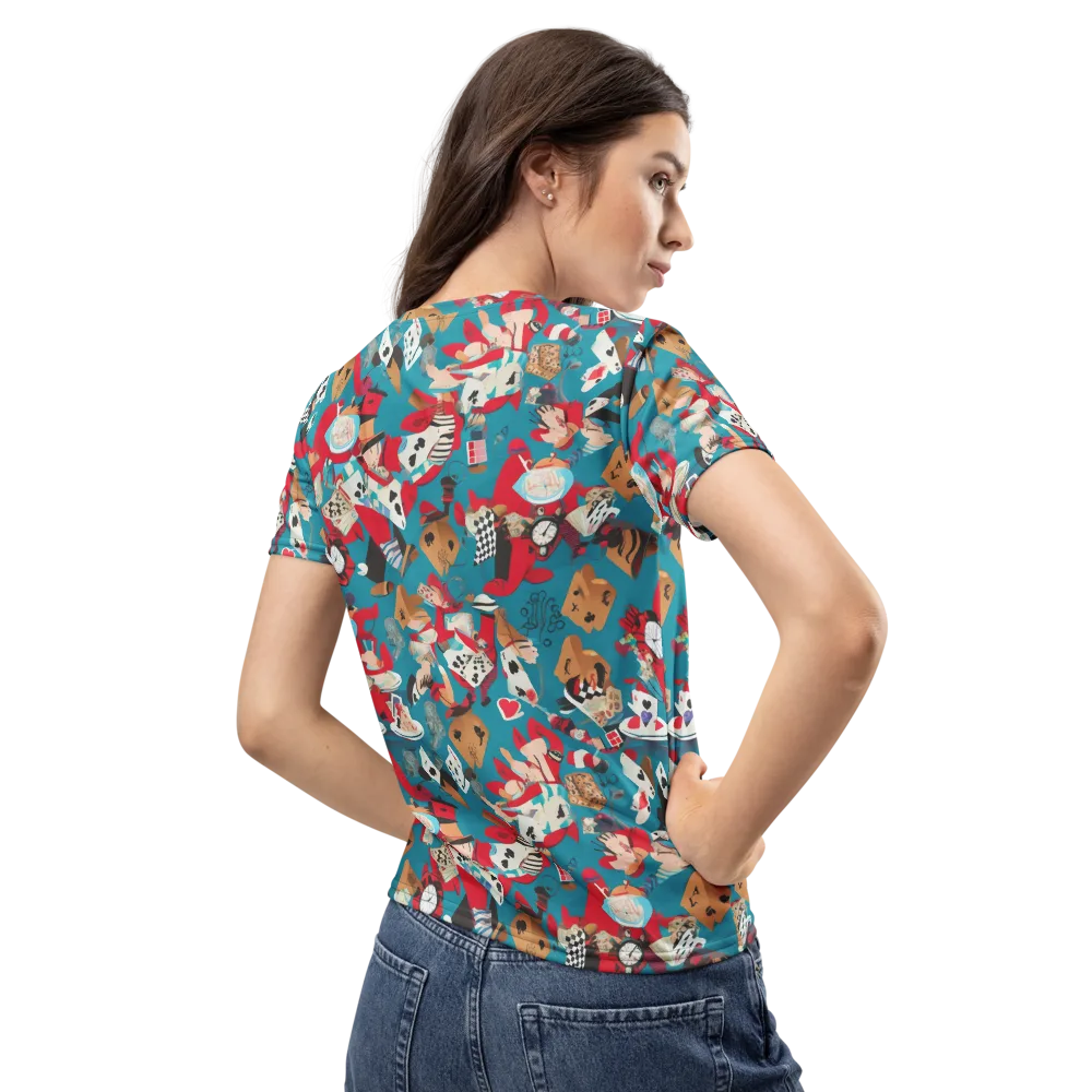 Curiouser Carnival on Women's Crew Neck T-Shirt — Back