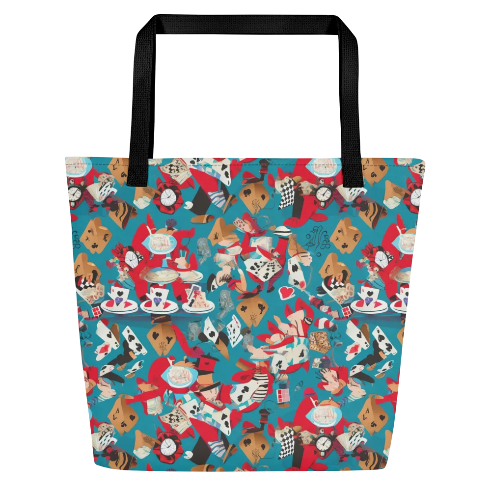 Curiouser Carnival on Large Tote Bag W/ Pocket — Front
