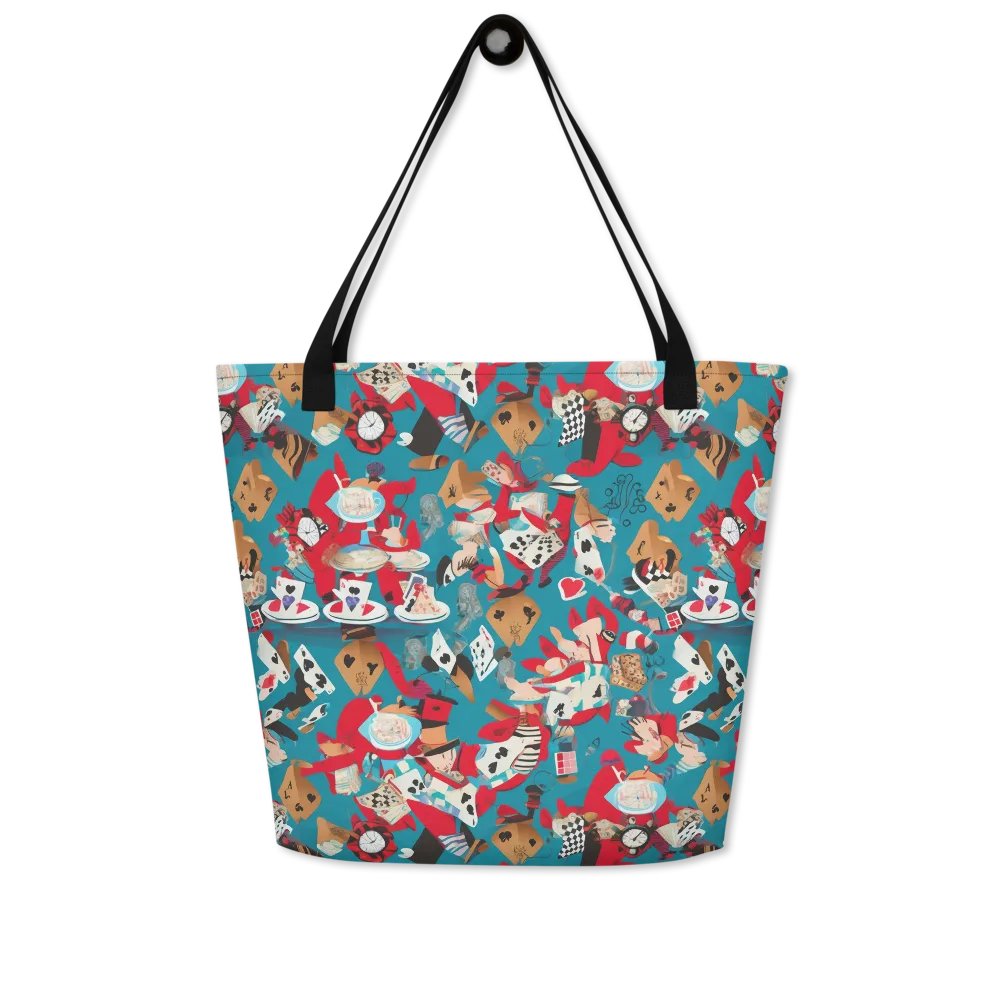 Curiouser Carnival on Large Tote Bag W/ Pocket — Front
