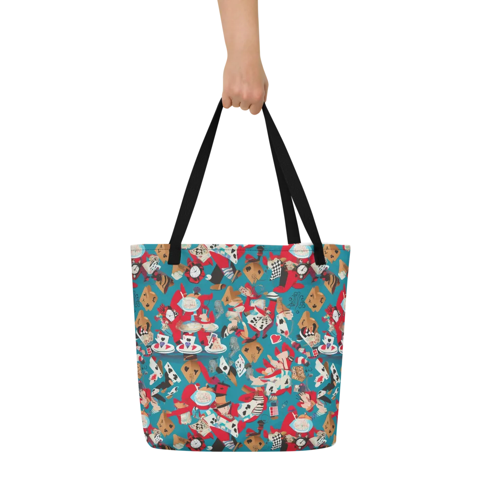 Curiouser Carnival on Large Tote Bag W/ Pocket — Front