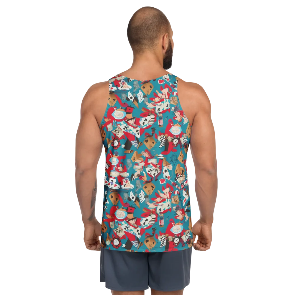 Curiouser Carnival on Men's Tank Top — Back