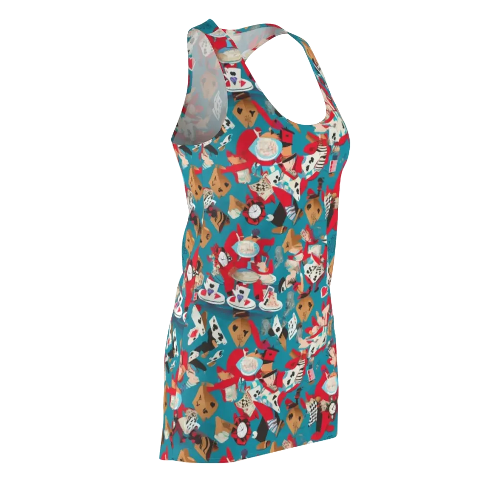Curiouser Carnival on Racerback Dress — Front Side