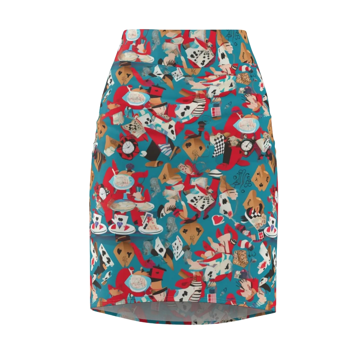 Curiouser Carnival on Pencil Skirt — Front