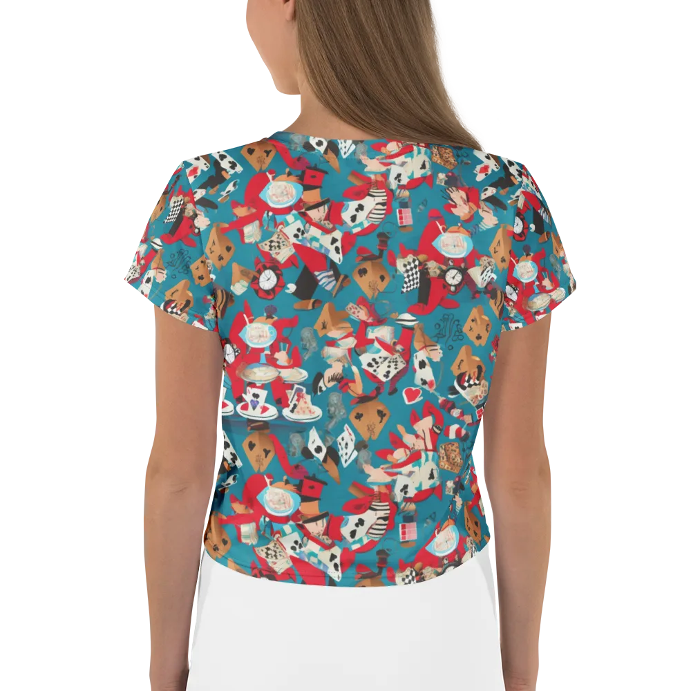 Curiouser Carnival on Crop Tee — Back