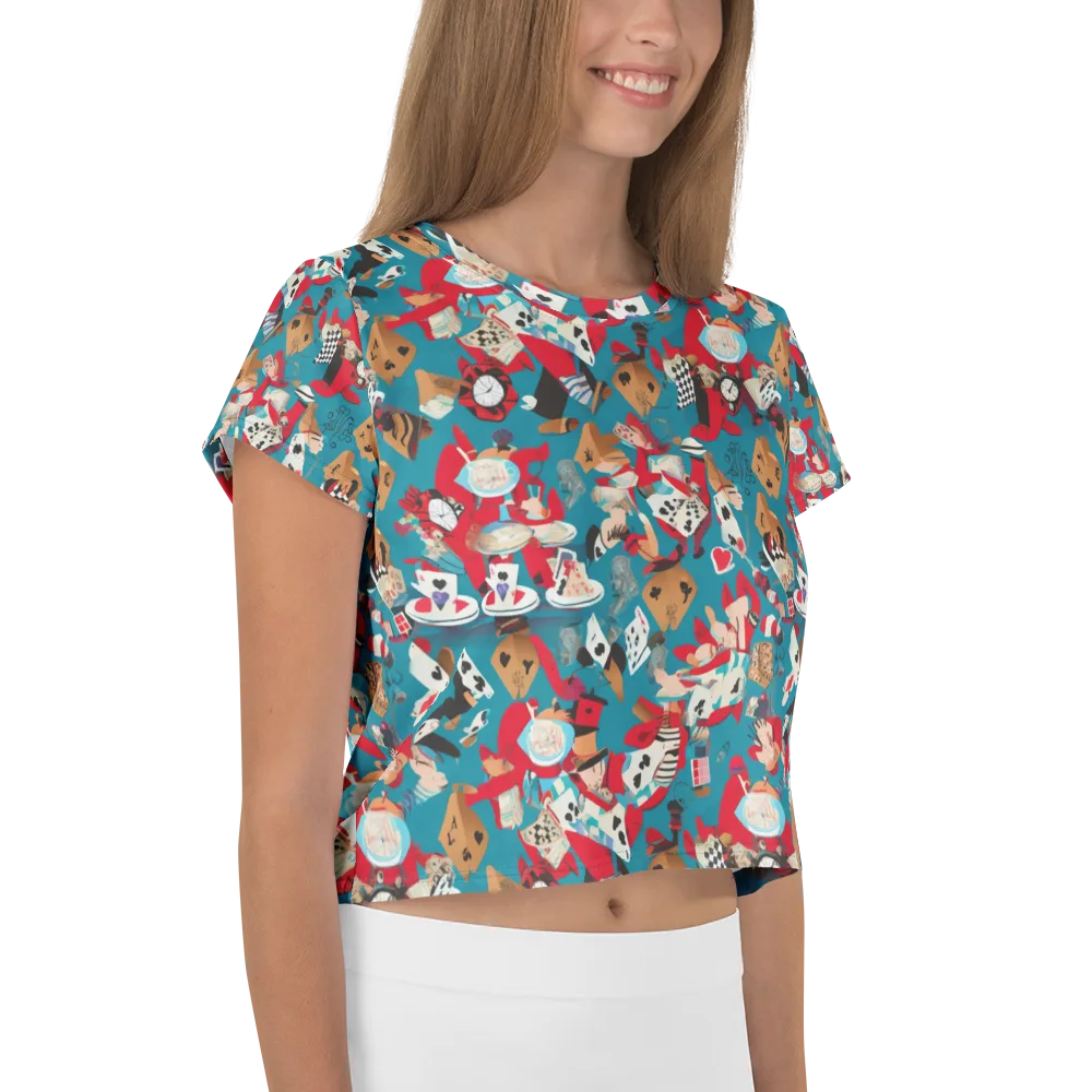 Curiouser Carnival on Crop Tee — Right