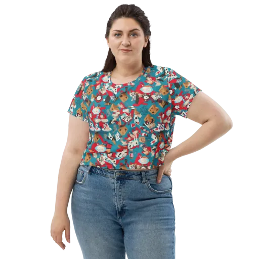 Curiouser Carnival on a Crop Tee