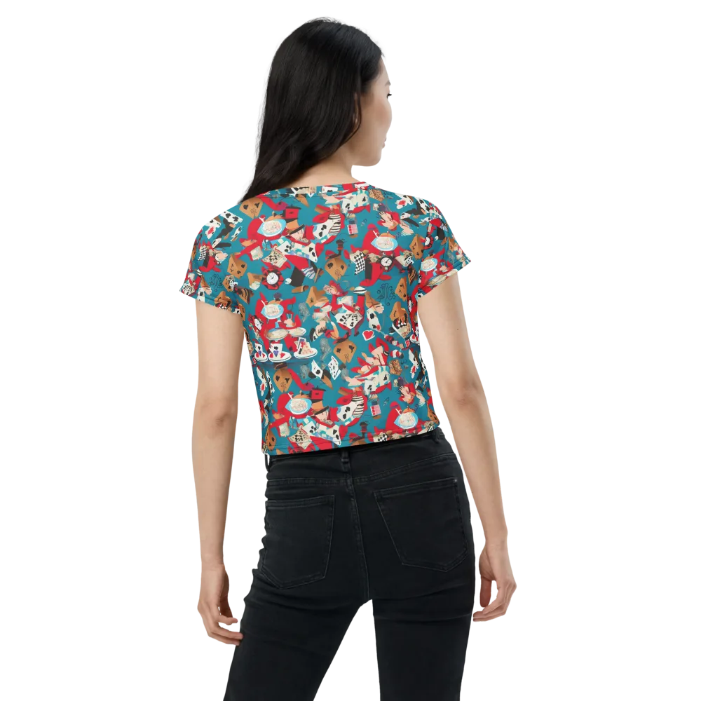 Curiouser Carnival on Crop Tee — Back