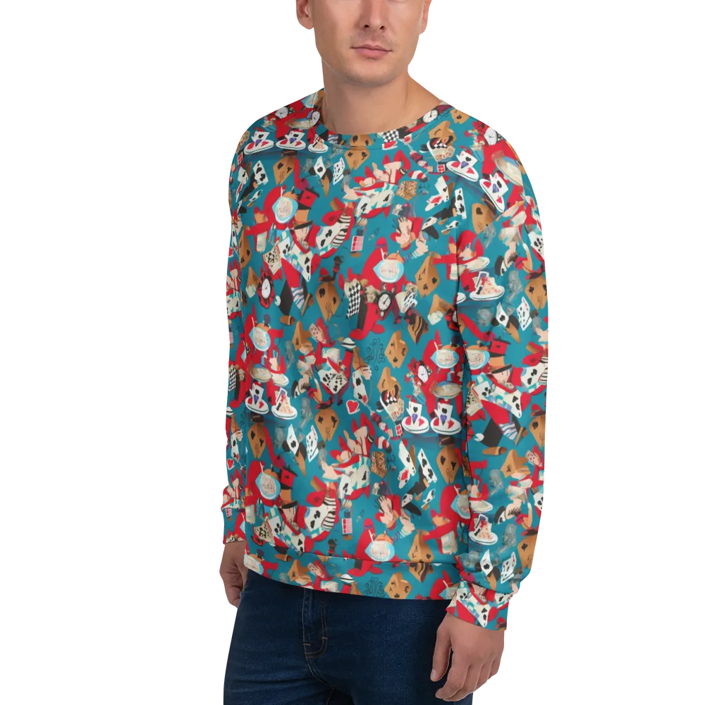 Curiouser Carnival on Sweatshirt — Left Front