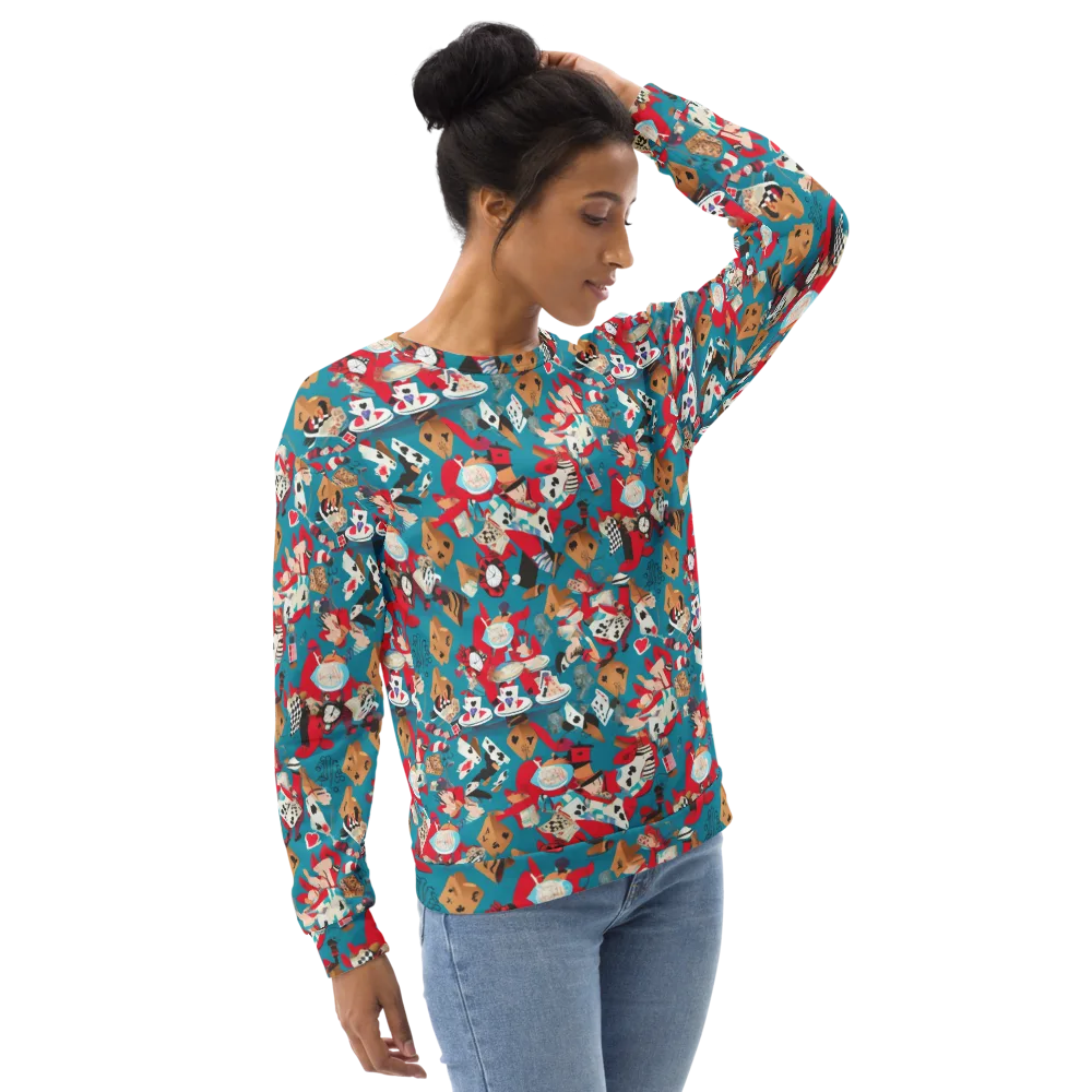 Curiouser Carnival on Sweatshirt — Right Front