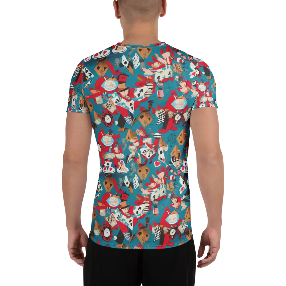 Curiouser Carnival on Men's Athletic T-Shirt — Back