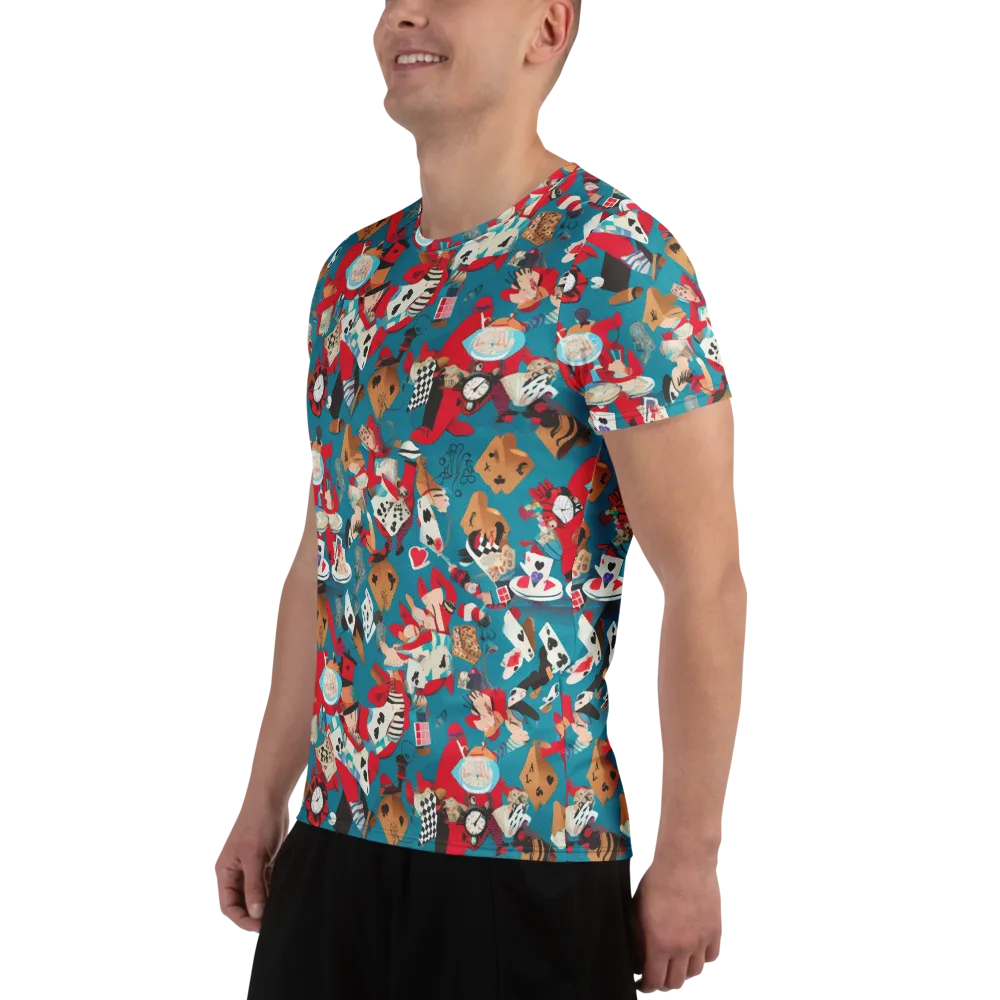 Curiouser Carnival on Men's Athletic T-Shirt — Left