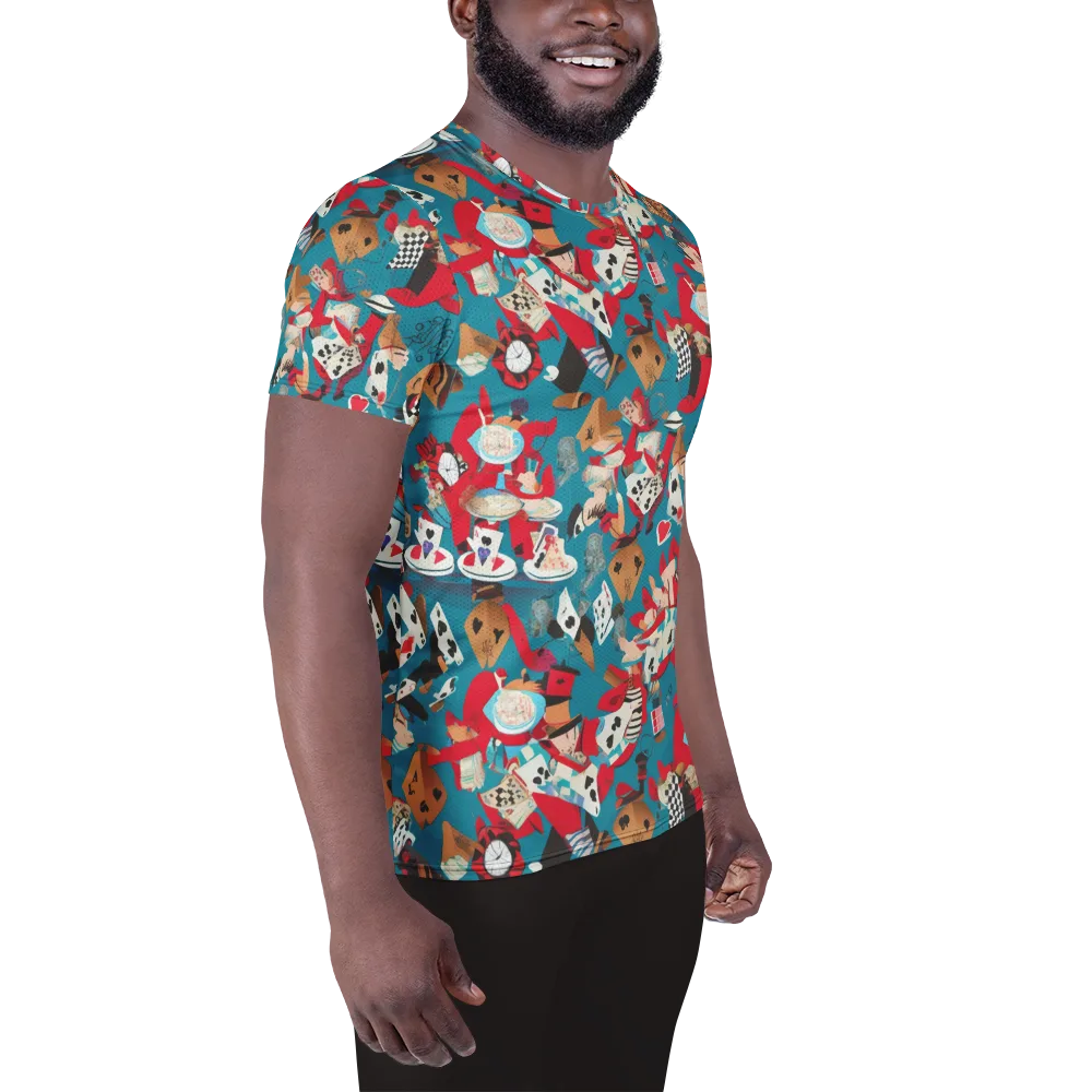 Curiouser Carnival on Men's Athletic T-Shirt — Right