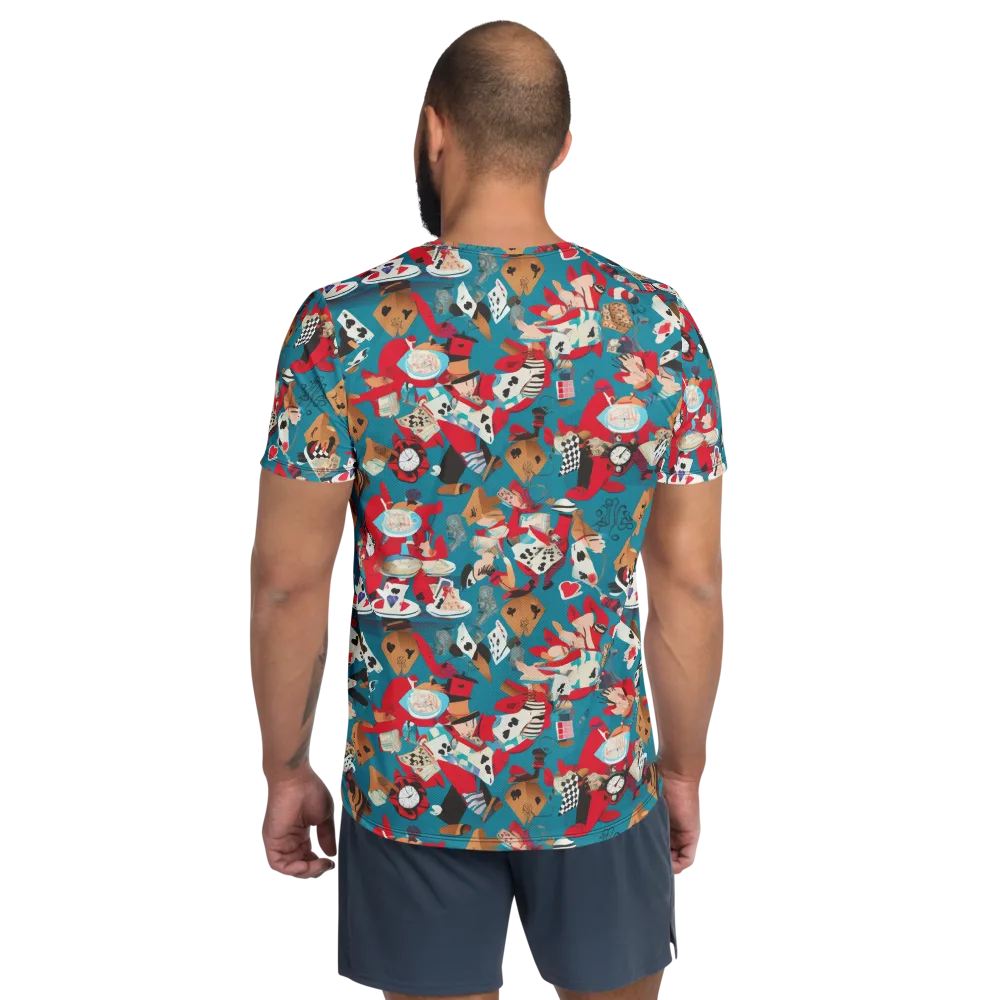 Curiouser Carnival on Men's Athletic T-Shirt — Back