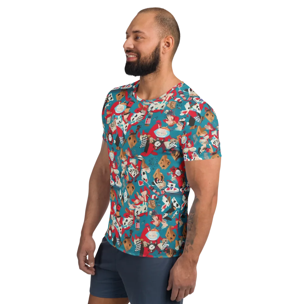 Curiouser Carnival on Men's Athletic T-Shirt — Left