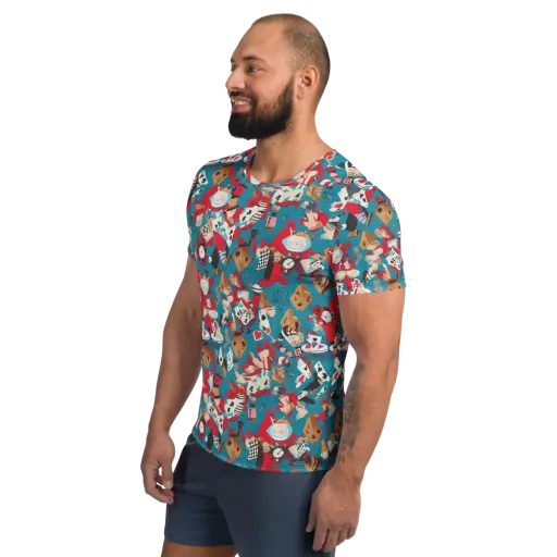 Curiouser Carnival on a Men's Athletic T-Shirt