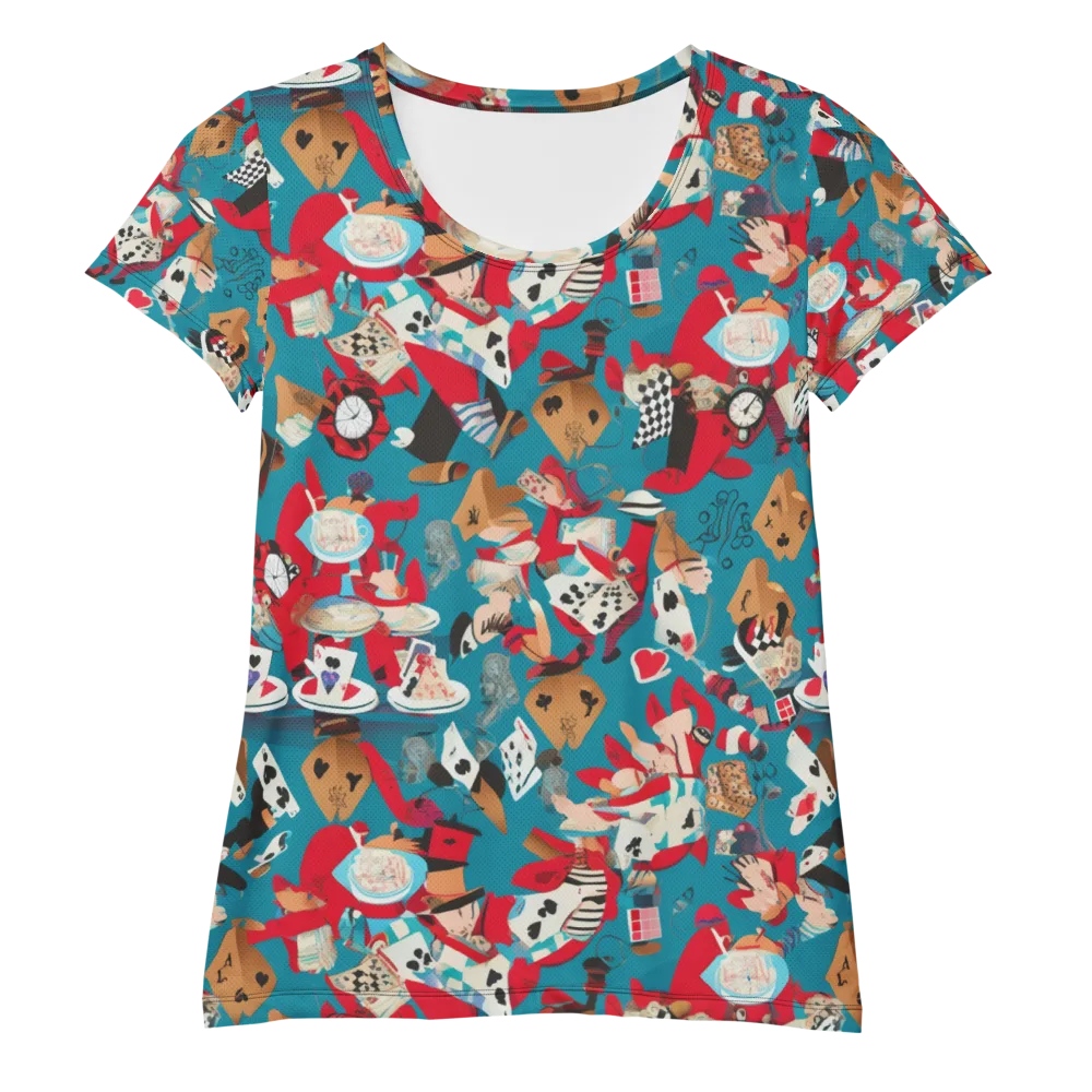Curiouser Carnival on Women's Athletic T-Shirt — Front