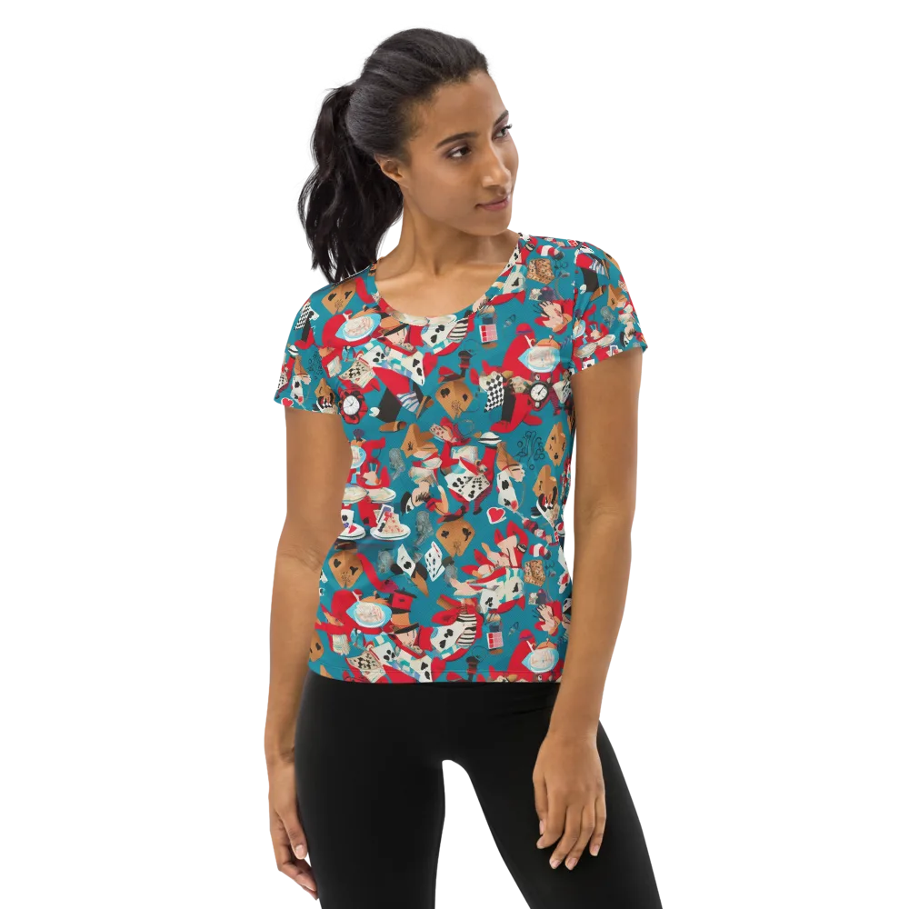 Curiouser Carnival on Women's Athletic T-Shirt — Front