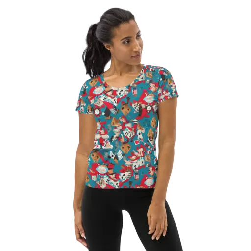 Curiouser Carnival on a Women's Athletic T-Shirt