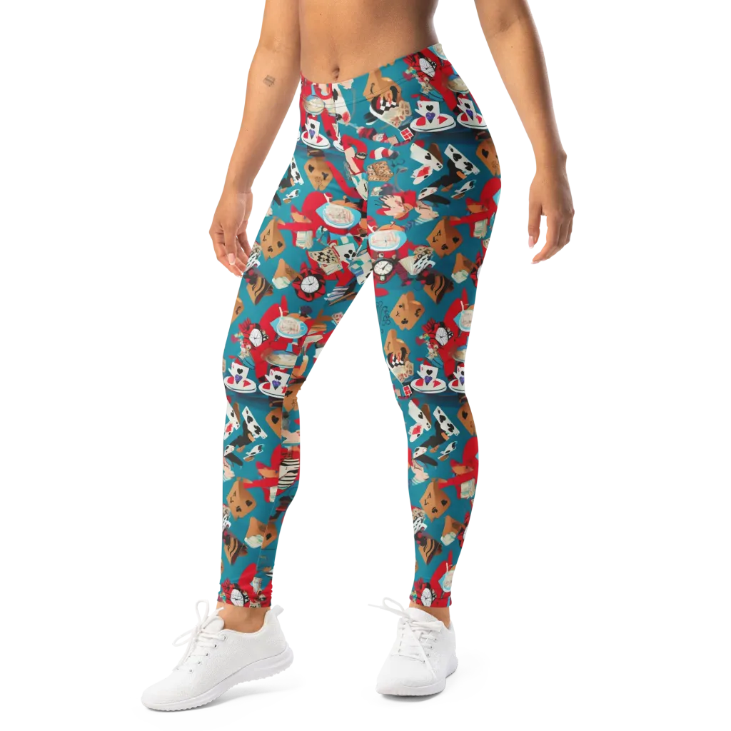 Curiouser Carnival on Leggings — Left Front