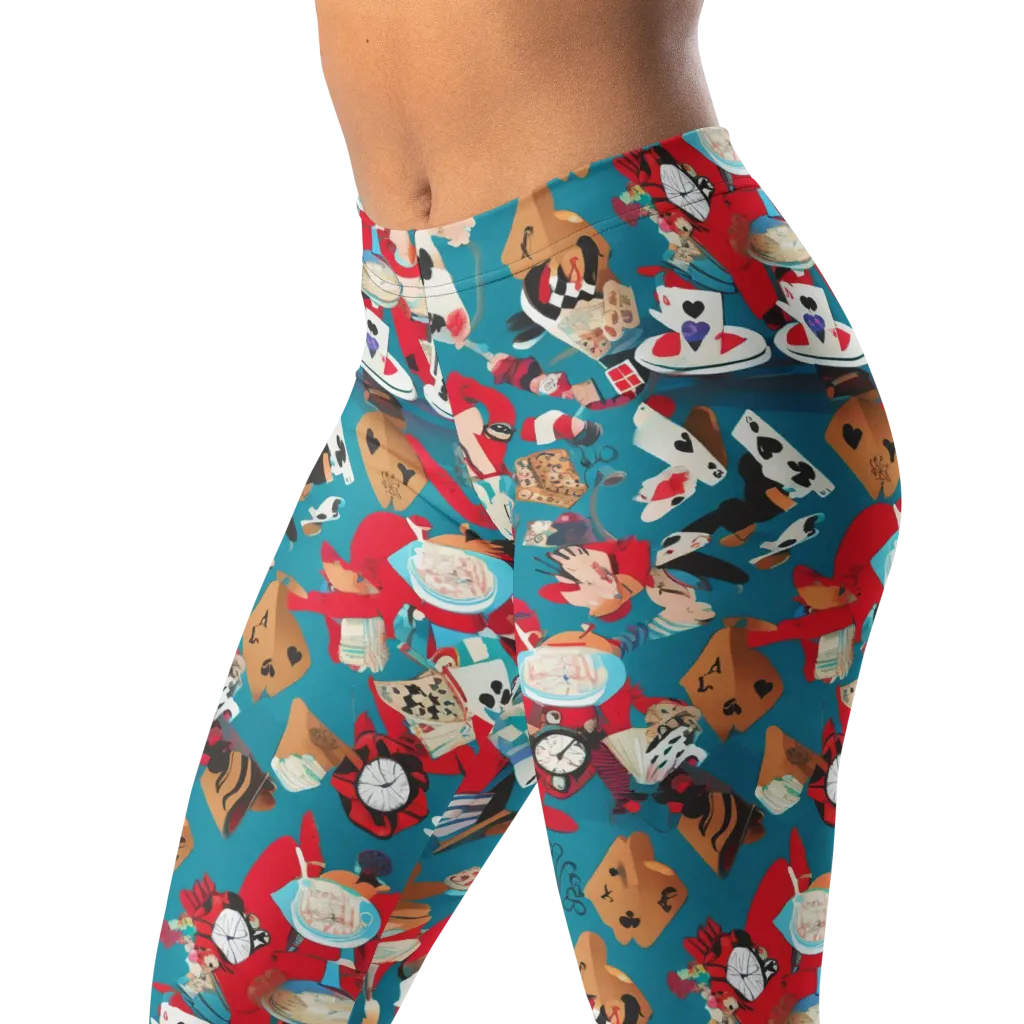 Curiouser Carnival on Leggings — Left Front