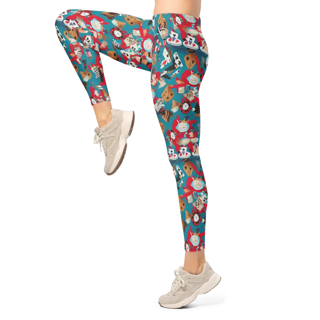 Curiouser Carnival on Leggings — Left