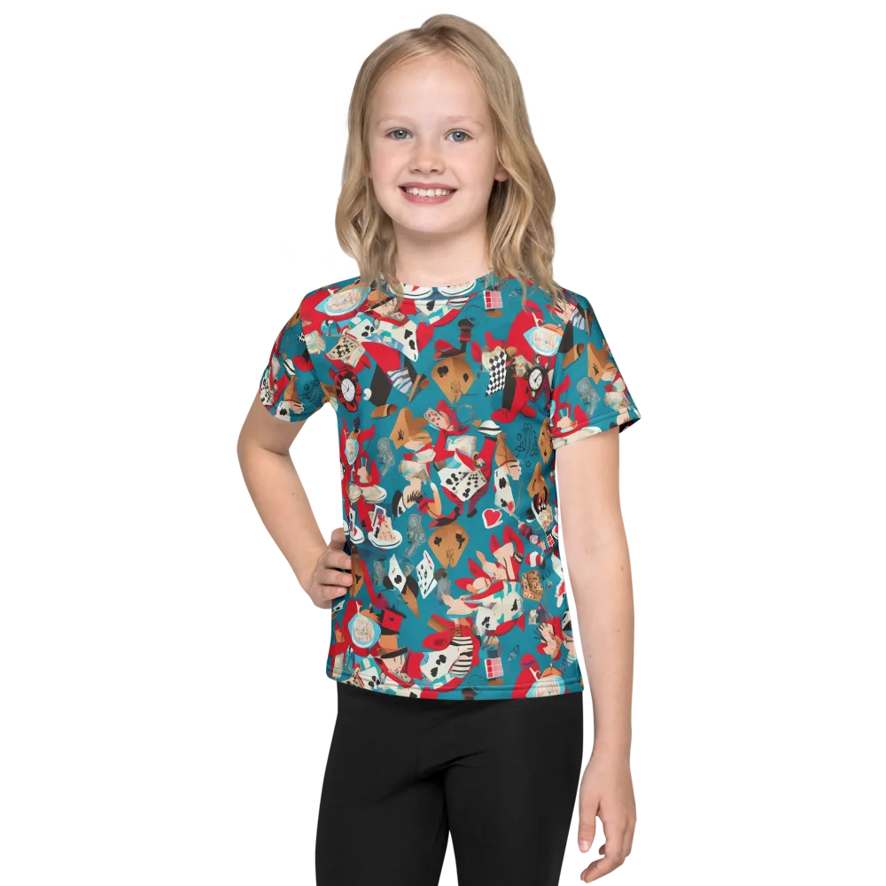 Curiouser Carnival on Kids Crew Neck T-Shirt — Front