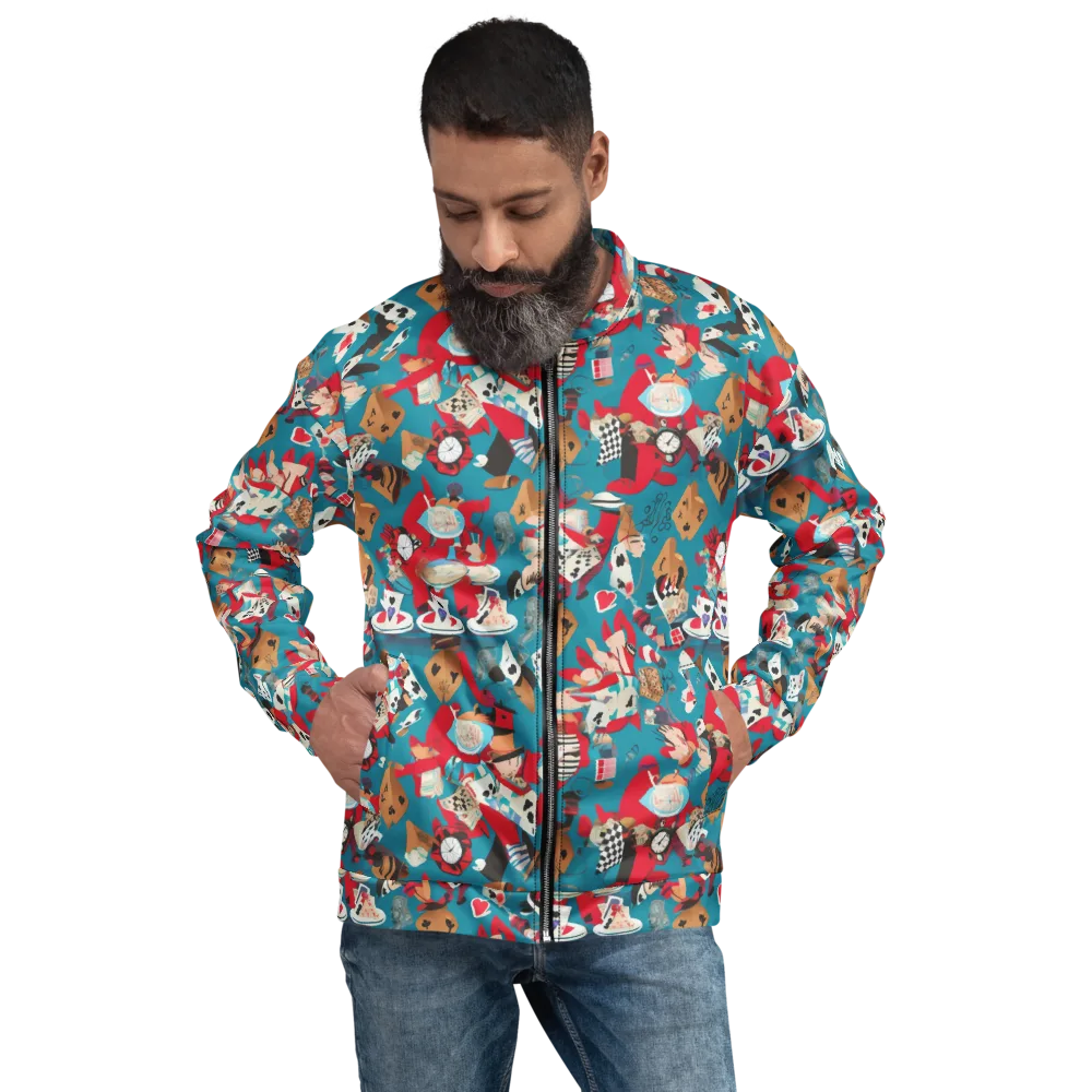 Curiouser Carnival on Bomber Jacket — Front
