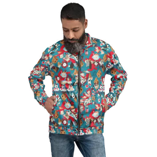 Curiouser Carnival on a Bomber Jacket