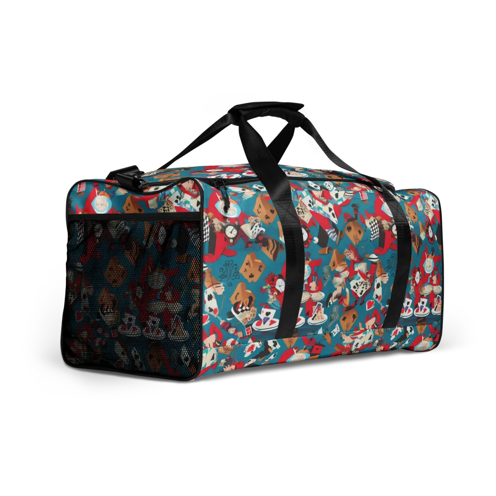 Curiouser Carnival on Duffle Bag — Right Front