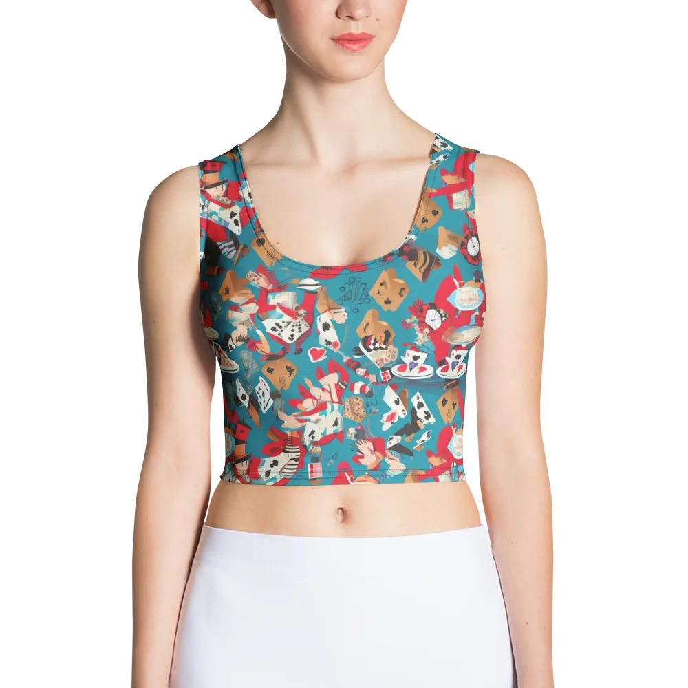 Curiouser Carnival on Crop Top — Front
