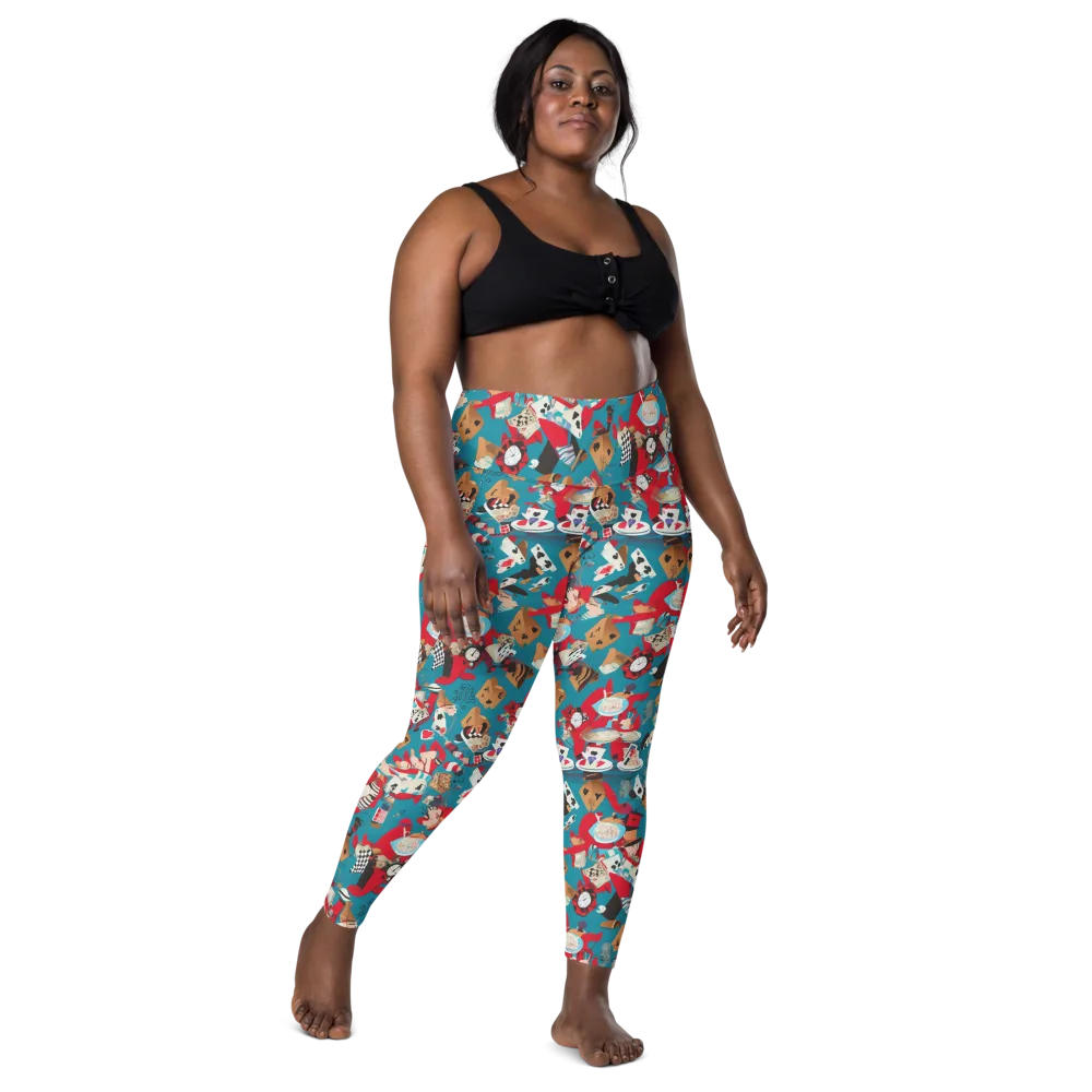 Curiouser Carnival on Leggings with Pockets — Front