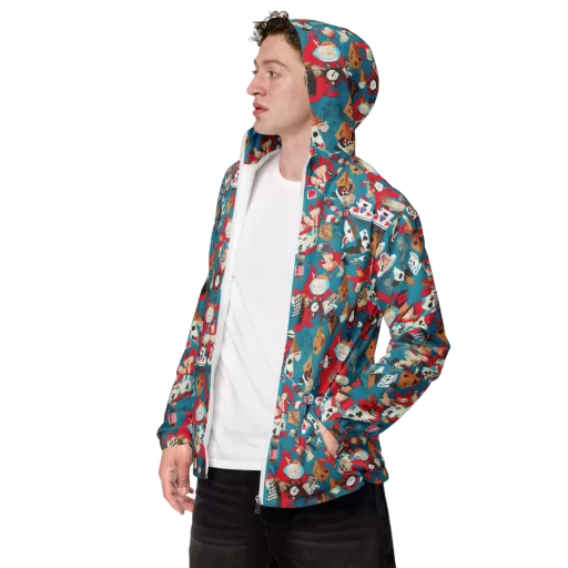 Curiouser Carnival on a Men's Windbreaker