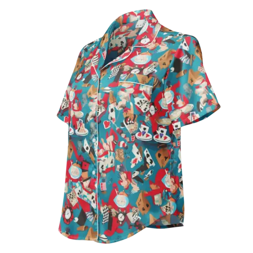 Curiouser Carnival on a Women's Short Sleeve Pajama Top