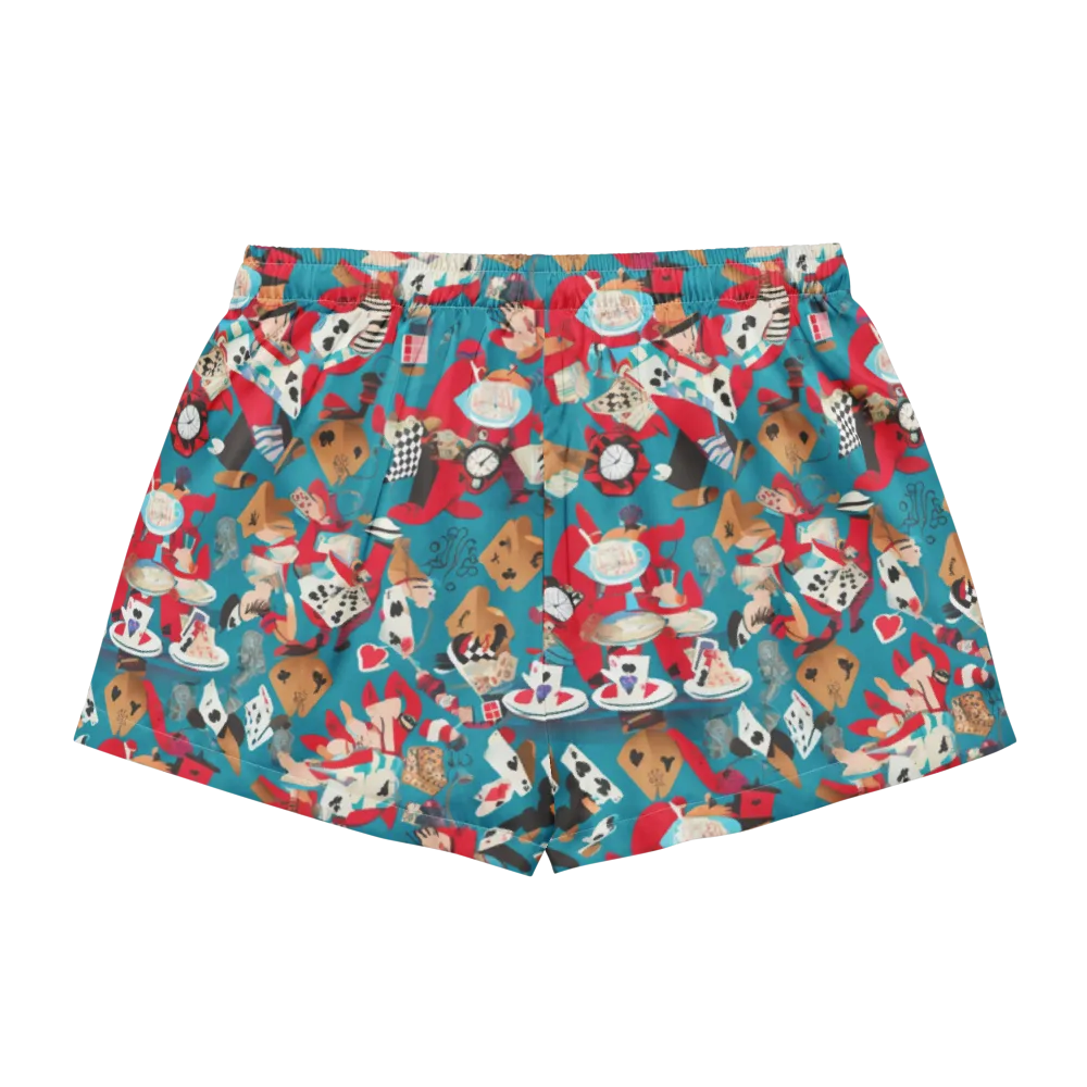 Curiouser Carnival on Women's Pajama Shorts — Back