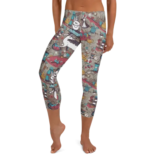 Velvet Rabbit Riddle on a Capri Leggings