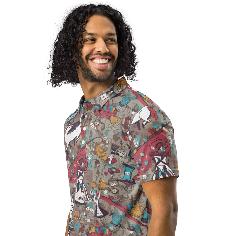Velvet Rabbit Riddle on Men's Slim Fit Polo Shirt — Left Front