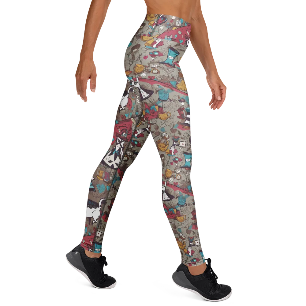 Velvet Rabbit Riddle on Yoga Leggings — Right