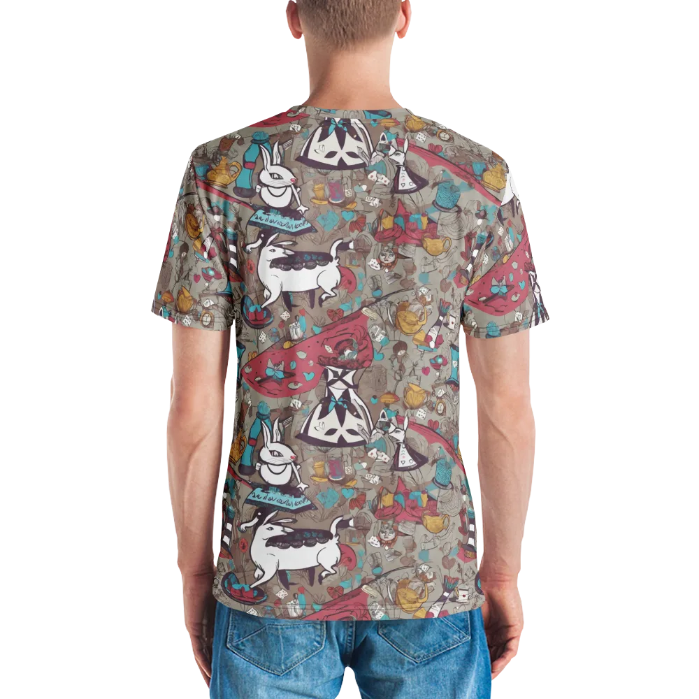 Velvet Rabbit Riddle on Men's Crew Neck T-Shirt — Back