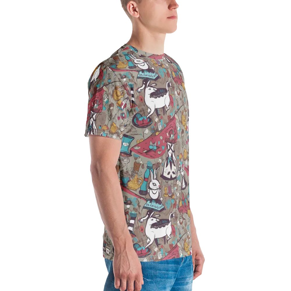 Velvet Rabbit Riddle on Men's Crew Neck T-Shirt — Right