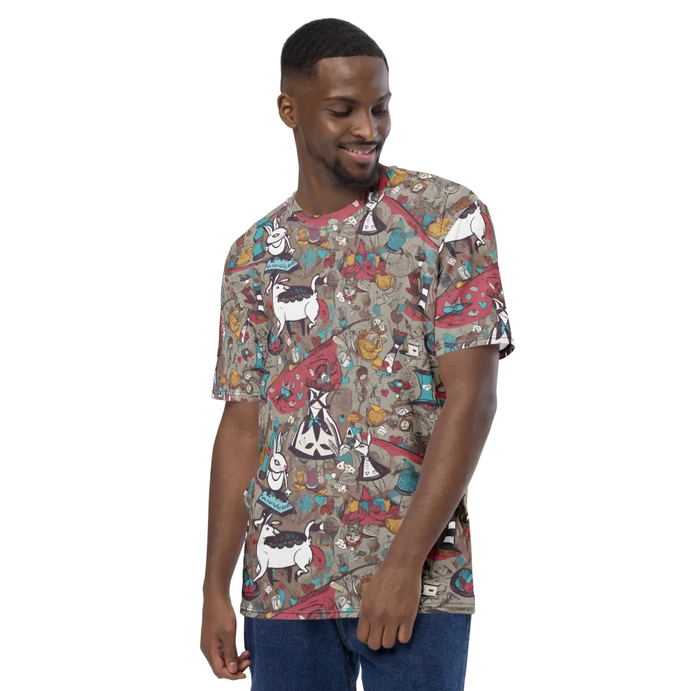 Velvet Rabbit Riddle on Men's Crew Neck T-Shirt — Left