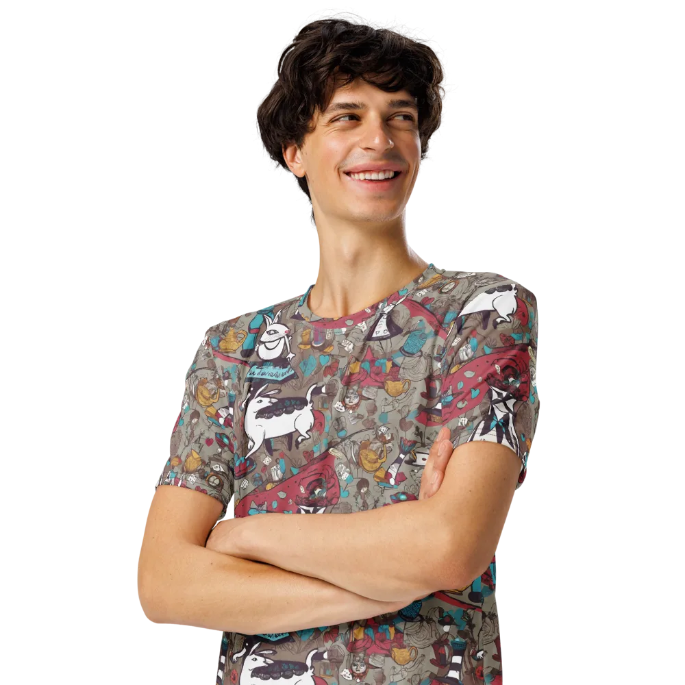 Velvet Rabbit Riddle on Men's Crew Neck T-Shirt — Left Front