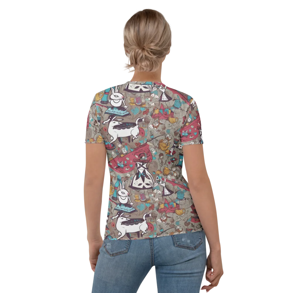 Velvet Rabbit Riddle on Women's Crew Neck T-Shirt — Back