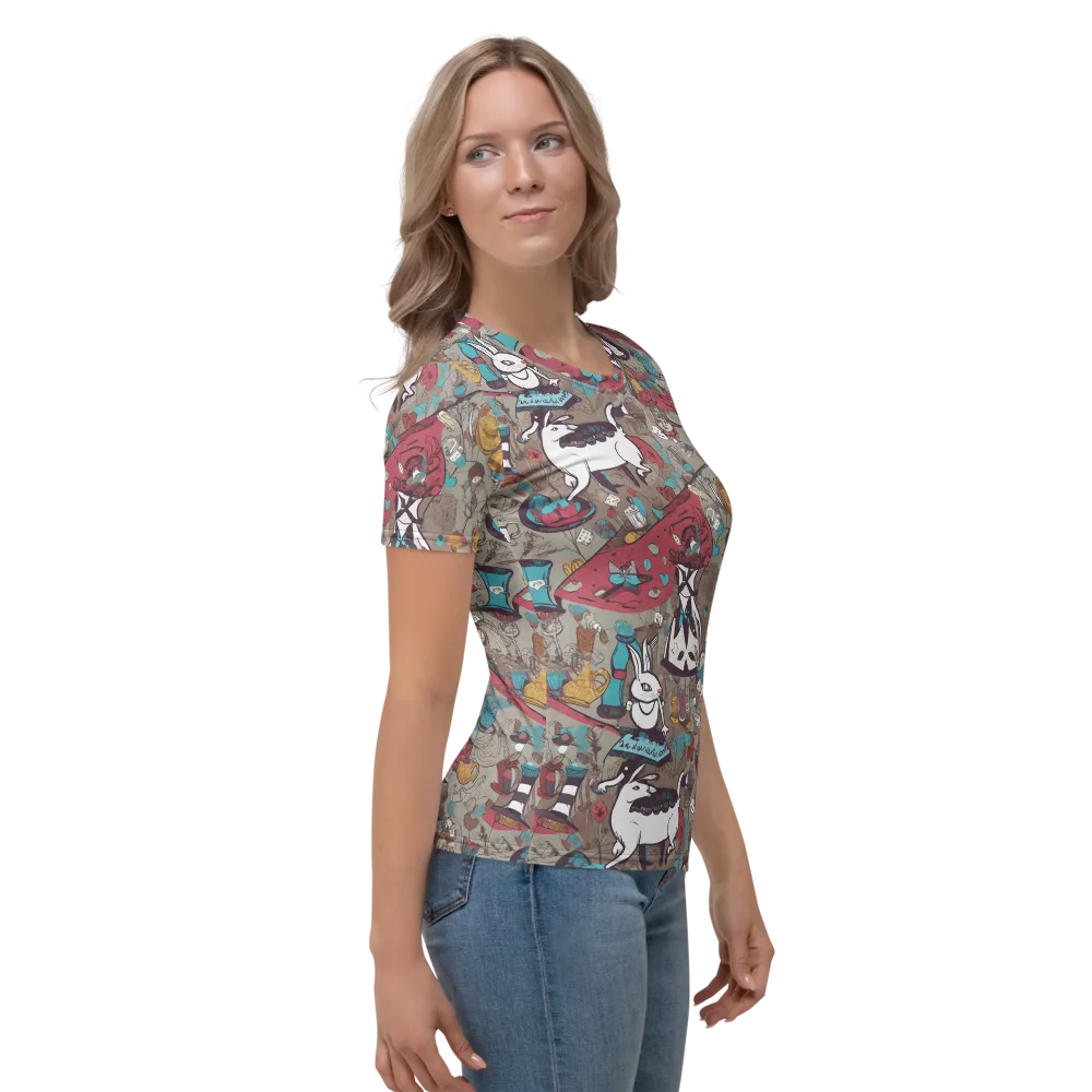 Velvet Rabbit Riddle on Women's Crew Neck T-Shirt — Right