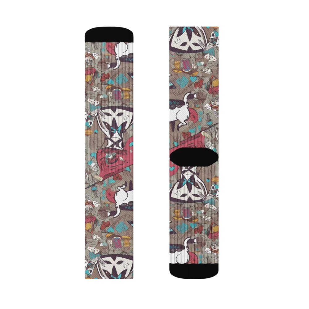 Velvet Rabbit Riddle on Socks — Left Sock