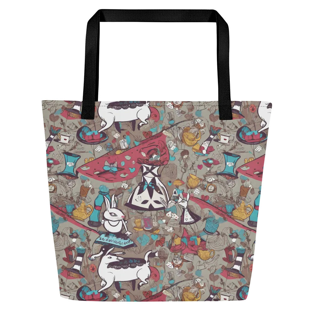 Velvet Rabbit Riddle on Large Tote Bag W/ Pocket — Front