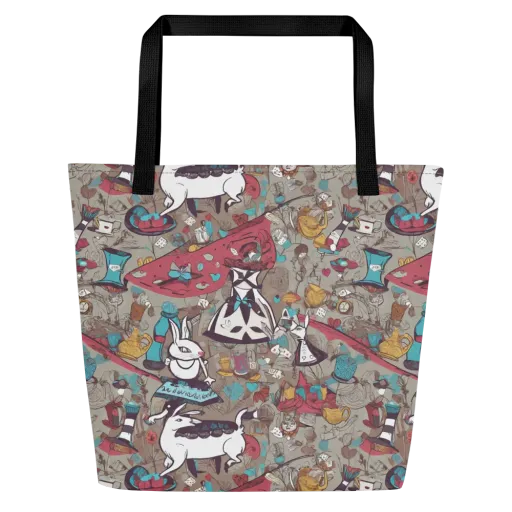 Velvet Rabbit Riddle on a Large Tote Bag W/ Pocket