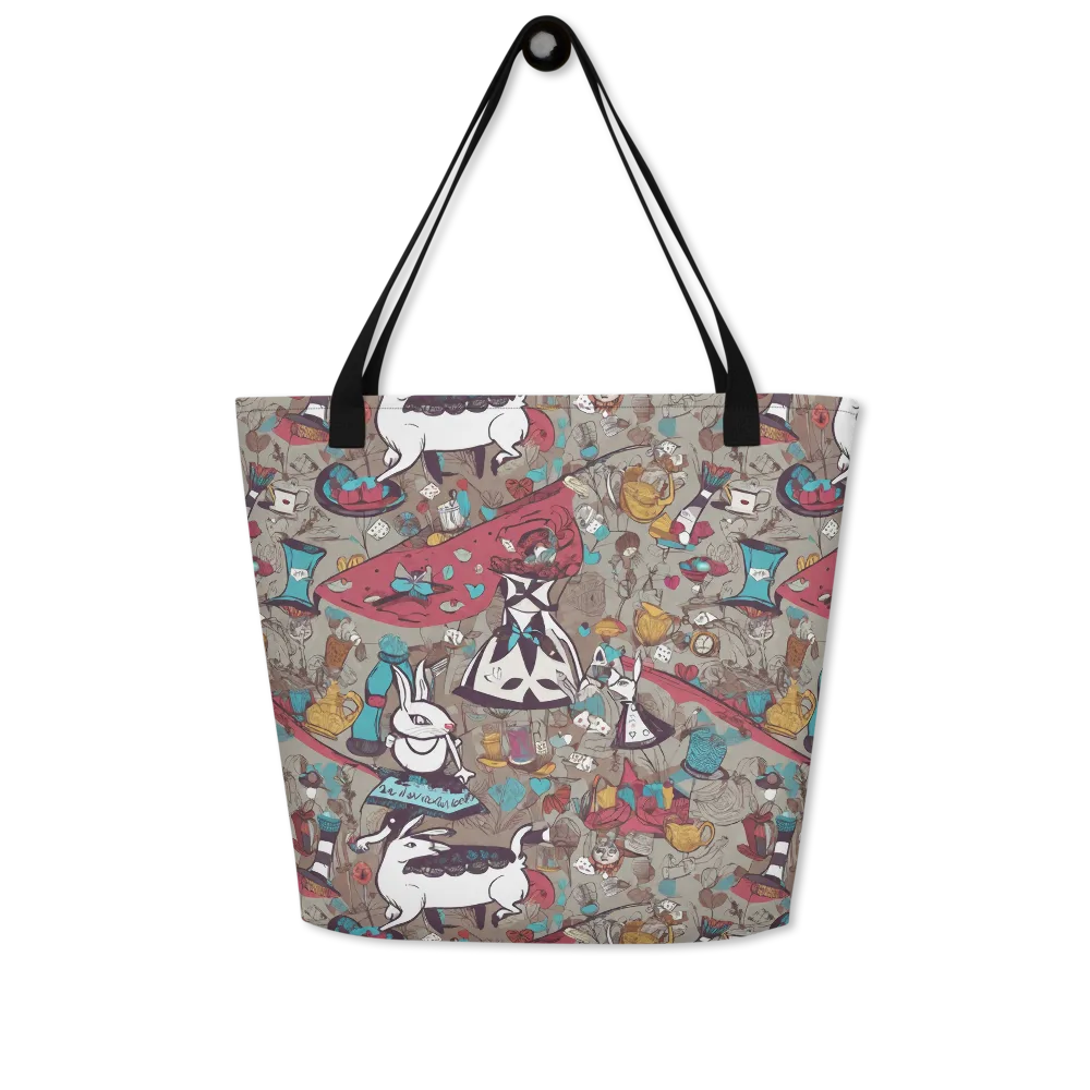 Velvet Rabbit Riddle on Large Tote Bag W/ Pocket — Front