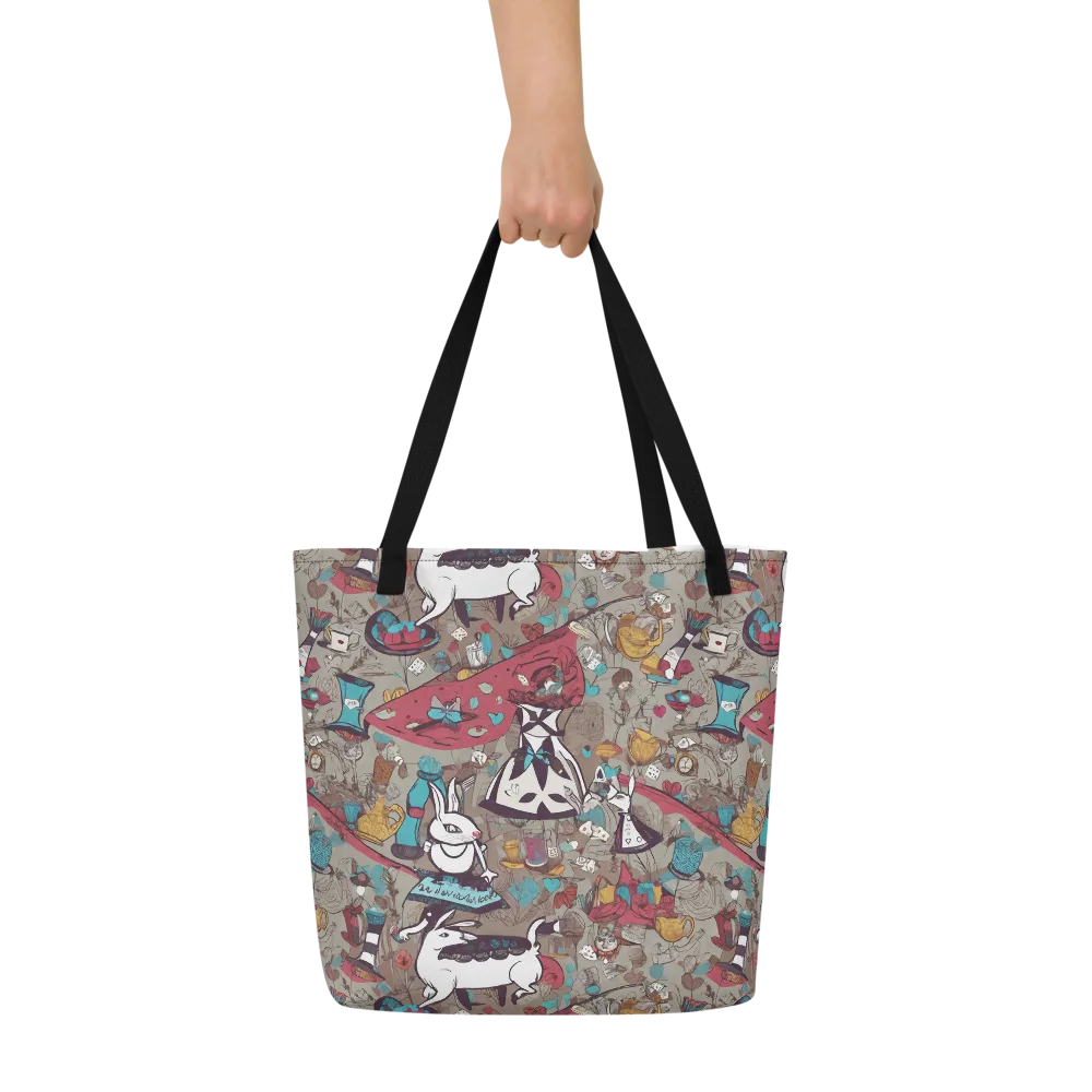 Velvet Rabbit Riddle on Large Tote Bag W/ Pocket — Front