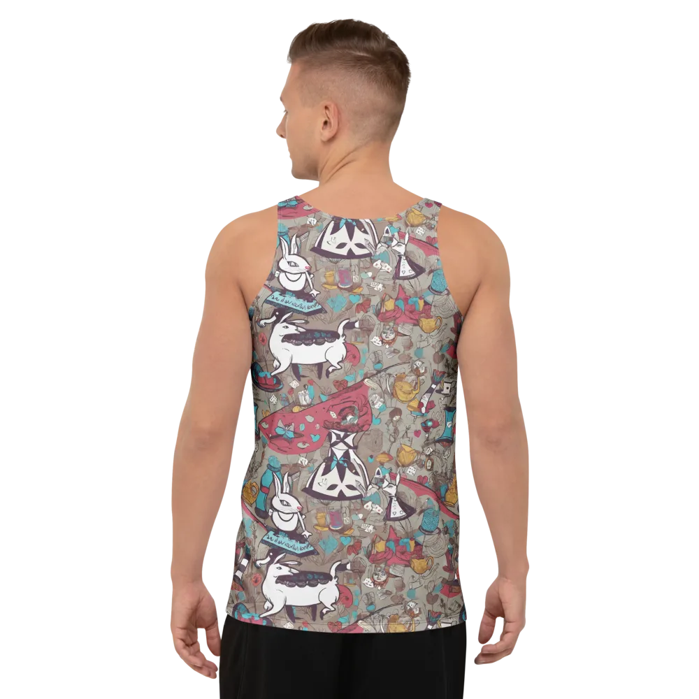 Velvet Rabbit Riddle on Men's Tank Top — Back
